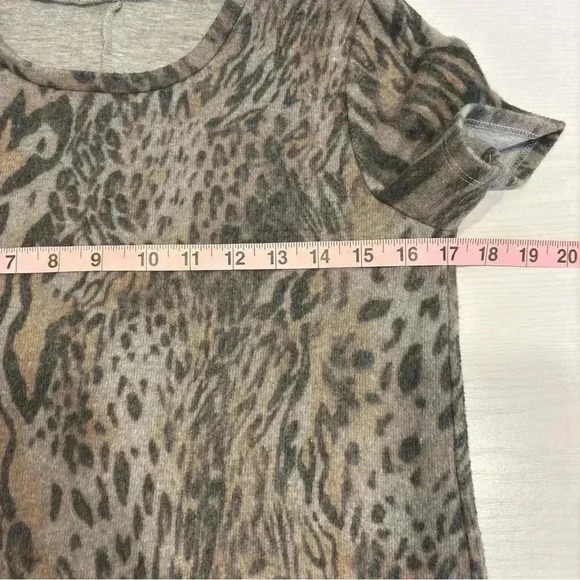 Zara Animal Print Short Sleeve Sweatshirt Dress - Picture 7 of 8